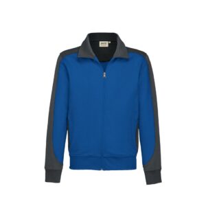 Herren-Sweatjacke Contrast Performance, royalblau/anthrazit