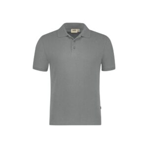 HAKRO Poloshirt Bio-Baumwolle GOTS grau meliert