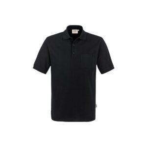 pocket-poloshirt performance, 200g/qm, 50% Pol./50% BW, schwarz