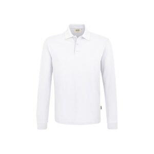 Longsleeve-Poloshirt Performance, WEISS (50% BW/50% Polyester, 220 g/m²)