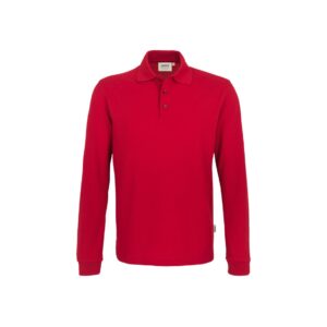 Longsleeve-Poloshirt Performance, ROT (50% BW/50% Polyester, 220 g/m²)