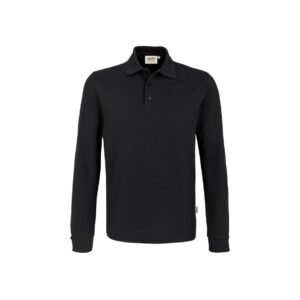 Longsleeve-Poloshirt Performance, SCHWARZ (50% BW/50% Polyester, 220 g/m²)