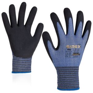 Art. K482E Schnittschutzhandschuh mit Beschichtung, Farbe: blau/schwarz
