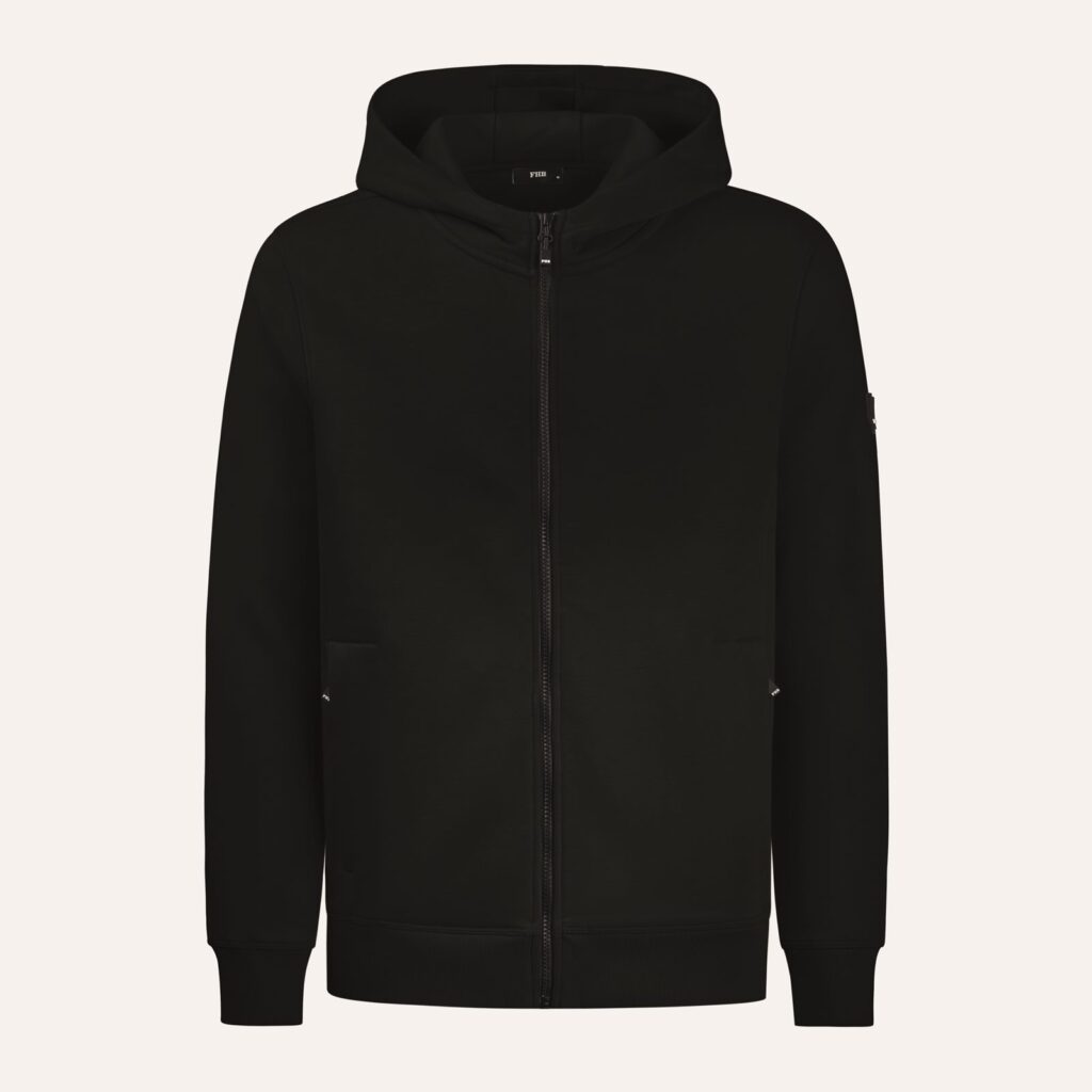 FHB QUENTIN Hoodie Jacke, schwarz