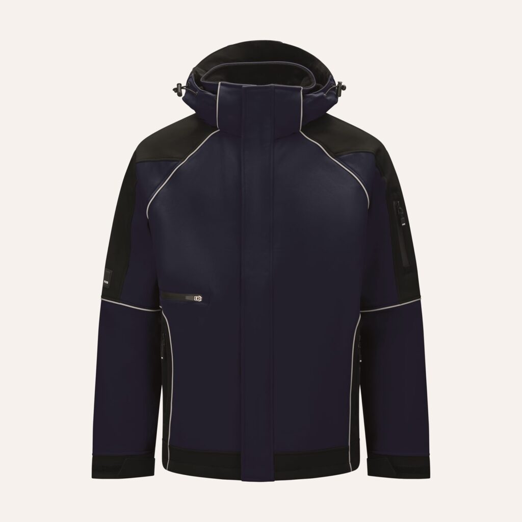 Softshell-Jacke WALTHER, MARINE/SCHWARZ ( 96% Polyester/4% Elasthan, 380 g/m² )