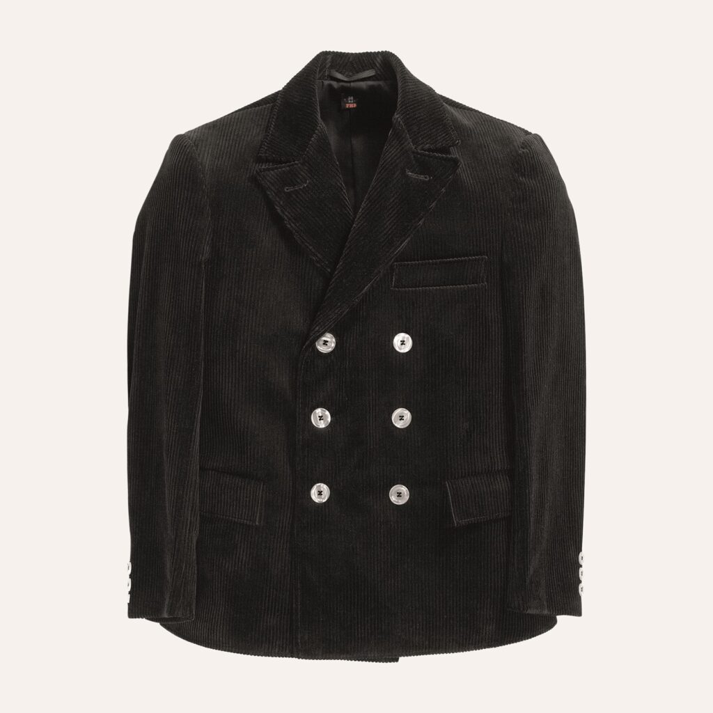 Zunftjacke, Trenkercord, 85% BW/15% Pol.,schwarz,440g