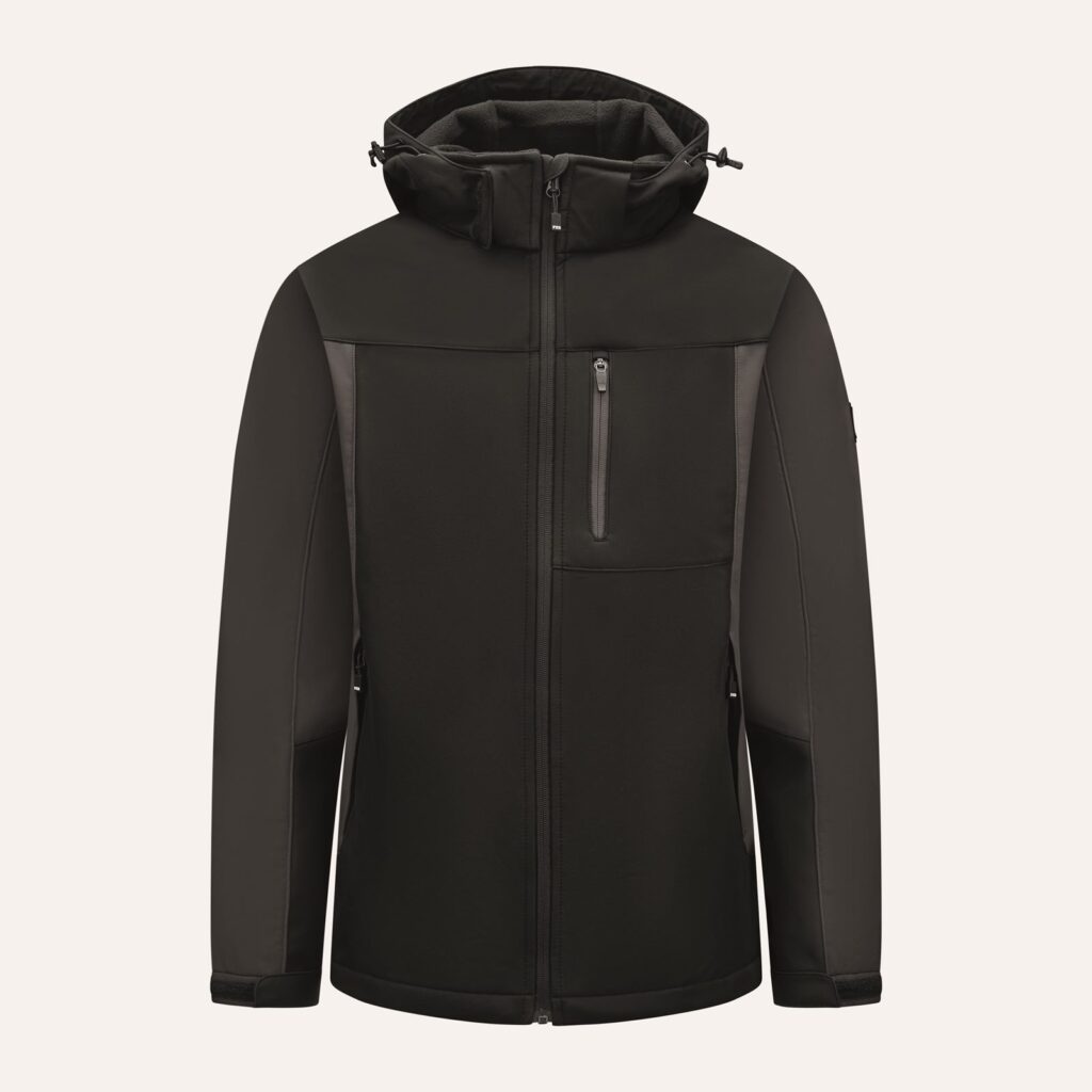 FHB JANNIK Softshelljacke, anthrazit-schwarz