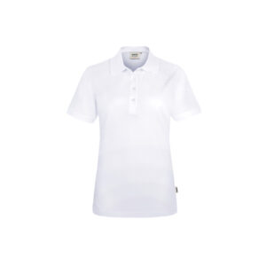 Women-Poloshirt Performance, WEISS (50% BW/50% Polyester, 200 g/m²)