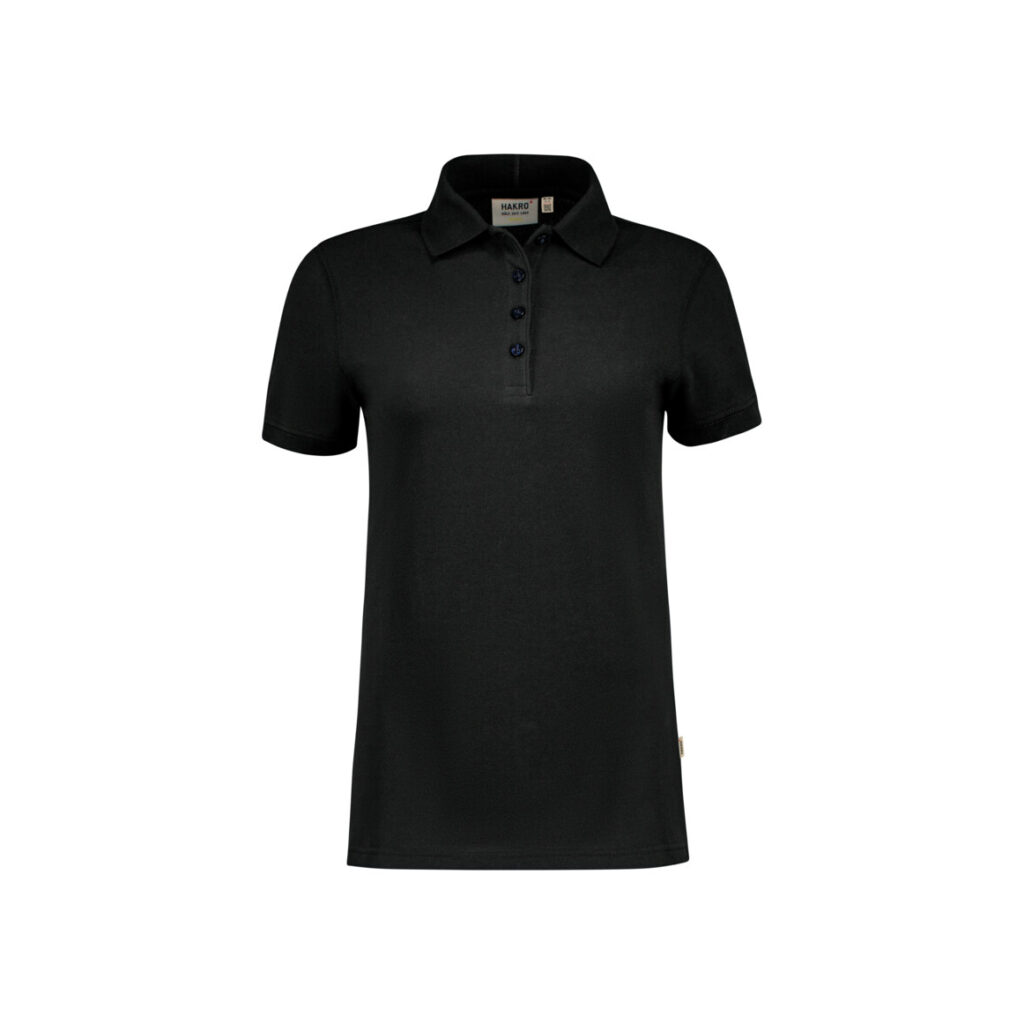 HAKRO Damen Poloshirt Bio-Baumwolle GOTS schwarz
